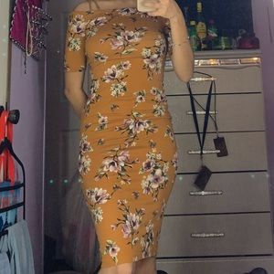 Haute Monde orange flower dress S
